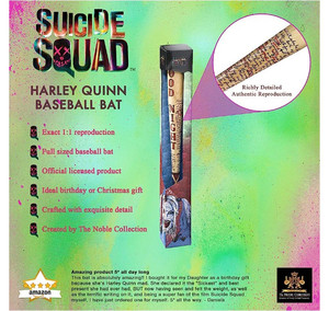 lot 15595 image: The Noble Collection Suicide Squad - Harley Quinn Baseball Bat Prop Replica