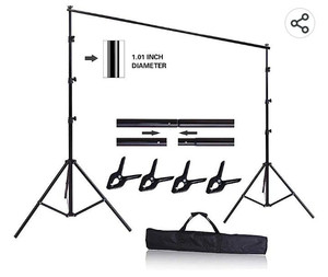 lot 15596 image: HYJ-INC Photo Video Studio 10 Ft x 8.5 Adjustable Background Stand