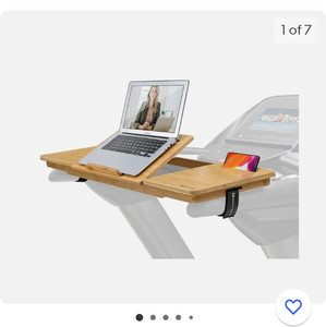 lot 15597 image: Nnewvante Bamboo Treadmill Desk Attachment