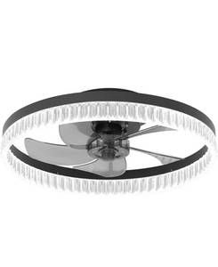 lot 15625 image: OUTFINE Ceiling Fan LED Light, Black