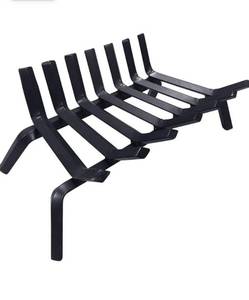 lot 15631 image: Fireplace Log Grate, 24 Wide, Heavy Duty Solid Steel, Black