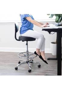 lot 15639 image: SUPERJARE Drafting Chair with Back, (Stock Photo Differs From Item)(Damaged)