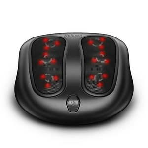 lot 15647 image: Nekteck Foot Massager Kneading Shiatsu Therapy Massage with Built in Heat Function and Power Cord - Black, Cracked