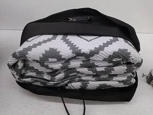 lot 15653 image: Outdoor Camping Rug, Grey and White, Large with Carrying Case