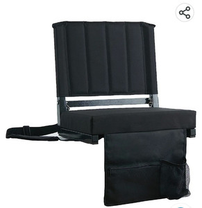 lot 15693 image: SPORT BEATS Stadium Seat for Bleachers with Back Support and Wide Padded Cushion Stadium Chair - Includes Shoulder Strap and Cup Holder