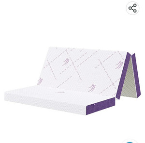 lot 15703 image: TeQsli Folding Mattress Full Size, 4-Inch Foldable Mattress, Tri-Fold Gel Memory Foam Mattress with Washable Cover, Portable Mattress for Traveling, Camping, Guest Bed