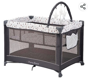lot 15716 image: Pamo Babe Portable Playard,Sturdy Play Yard with Mattress, MAY DIFFER SLIGHTLY FROM STOCK PHOTO