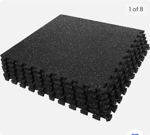 lot 15748 image: Superjare EVA Foam Tiles with Rubber Top, 12 Tiles