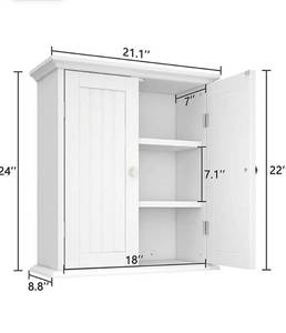 lot 15774 image: ChooChoo Bathroom Wall Cabinet, White