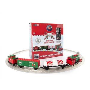 lot 46296 image: Lionel Junction North Pole Central Electric O Gauge Model Train Set with Remote and Bluetooth Capability-Retail-$399.99