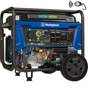 lot 46299 image: Westinghouse 12 500 Watt Dual Fuel Portable Generator Electric Start Transfer Switch Ready