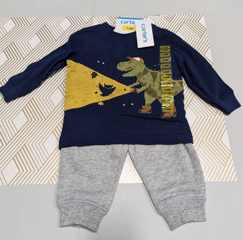 lot 11469 image: BABY- BOYS 3-6M Top & Pants. Carters. BlueGray