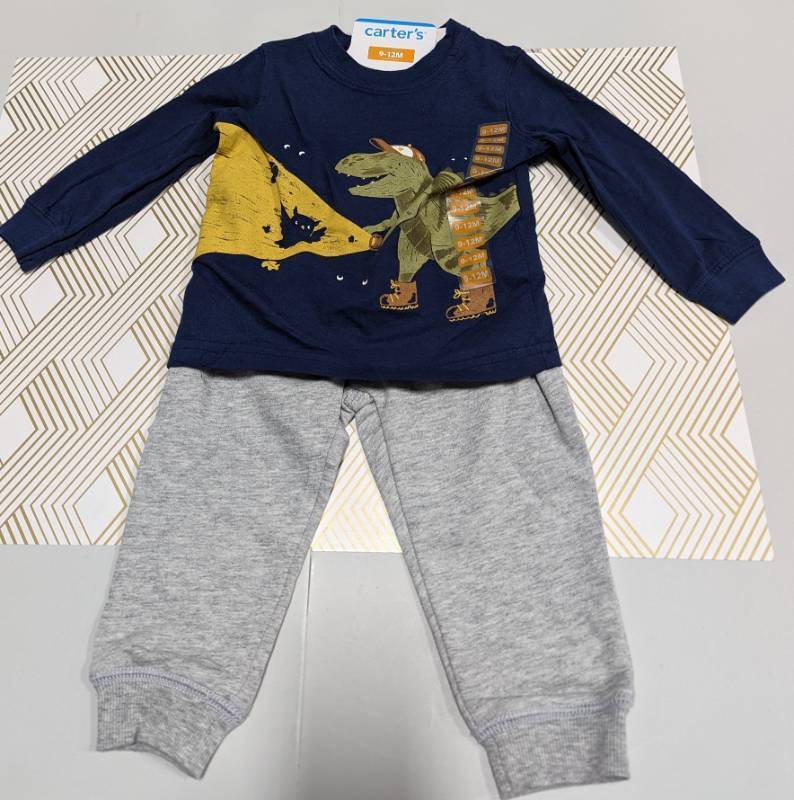lot 11470 image: BABY- BOYS 9-12M Top & Pants. Carters. BlueGray