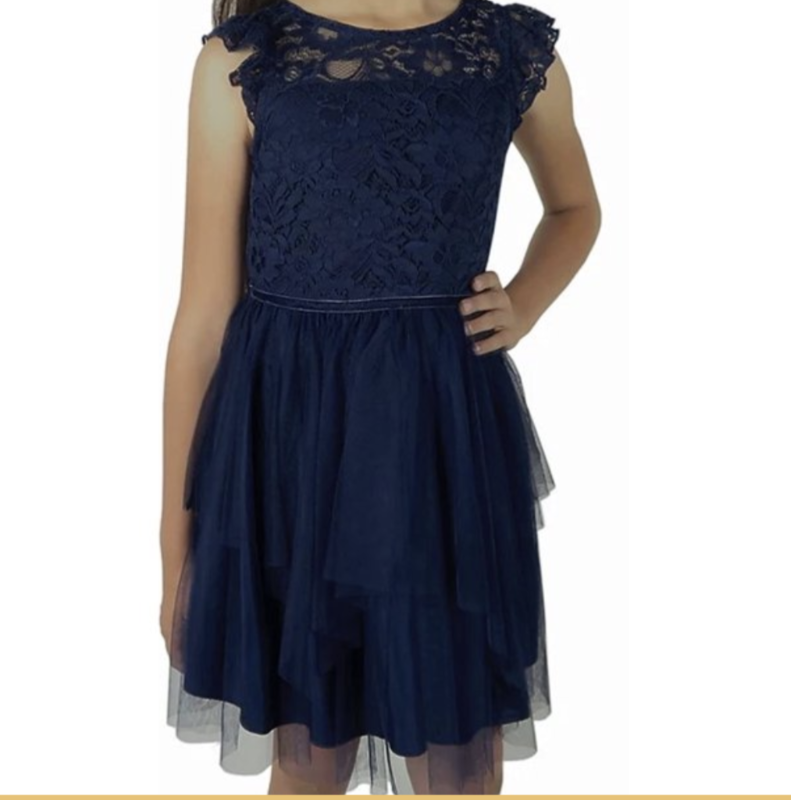 lot 21490 image: DRESS- ZUNIE GIRLS 66X NAVY