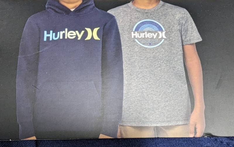 lot 22503 image: HOODIE AND TEE (2-PC)- HURLEY YOUTH 56. msrp $54
