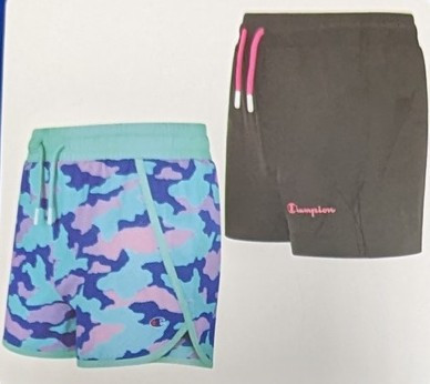 lot 31200 image: GIRLS- (14-16) SHORTS. 2 pack Champion. Multi