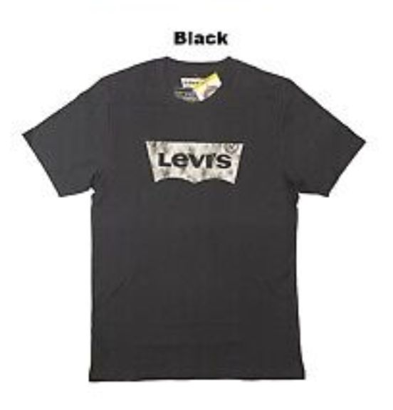 lot 41641 image: MENS- S T-Shirt. Levis. Black