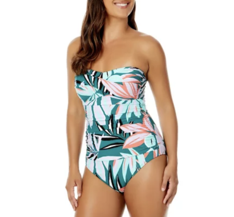 lot 51033 image: LADIES- XXL One Piece Twist Front Swimsuit . Zesty Trop