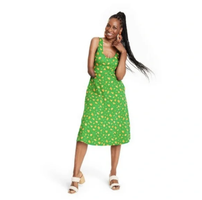 lot 51055 image: LADIES- XS Dress. Knit Midi. GreenYellow
