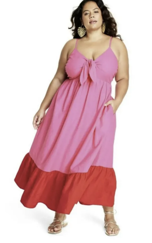lot 51056 image: LADIES- XS Dress wPockets. PinkRed