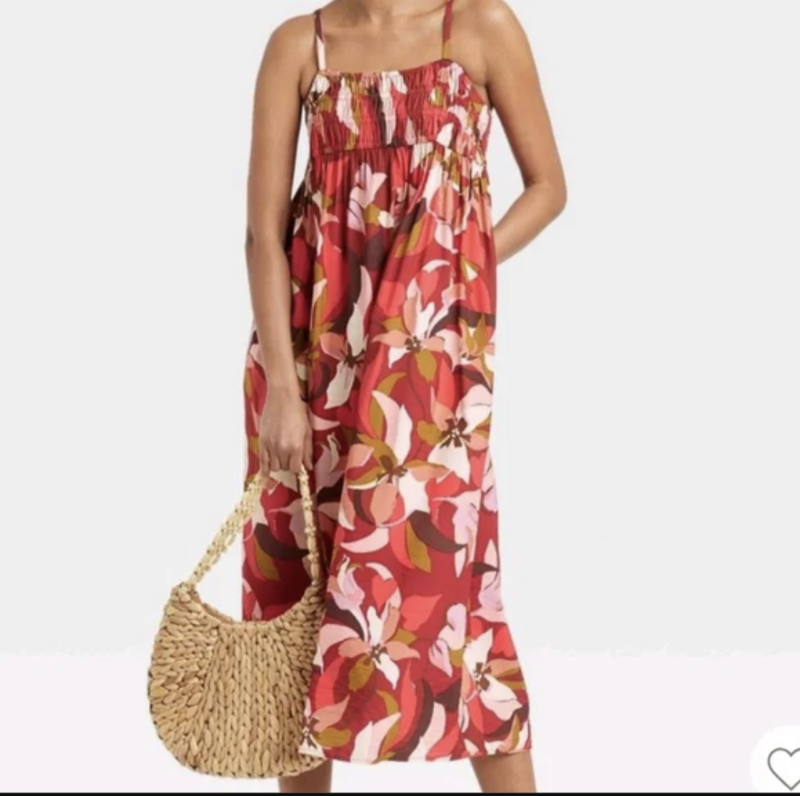 lot 51060 image: LADIES- XS Maxi Dress. Red Floral