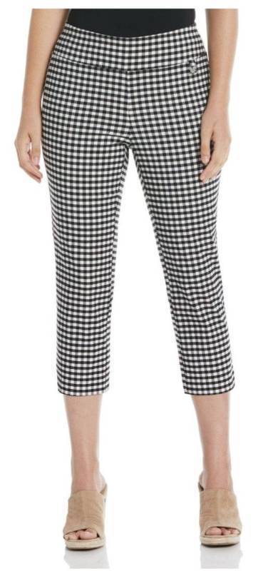 lot 51264 image: Pants - 10 Ladies Houndstooth CropCapri. BlkWht
