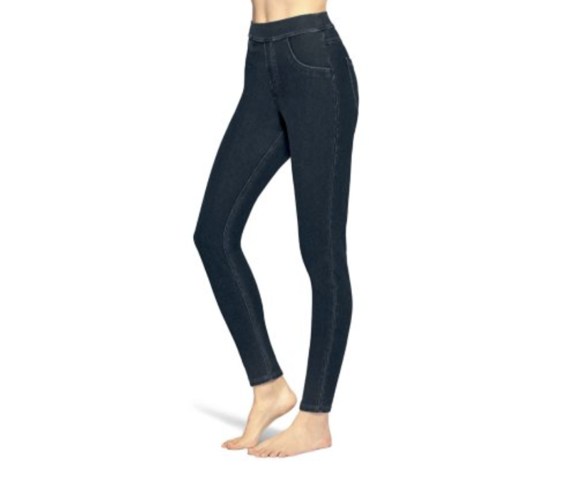 lot 51565 image: LADIES - L Leggings. HUE Denim. Midnight (Dark Wash) $48 msrp
