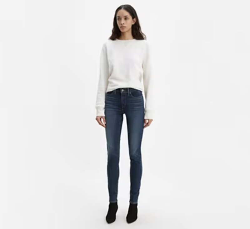 lot 51592 image: WOMENS LEVIS 311 SHAPING SKINNY DENIM JEANS SIZE 16 SHORT 33X30. Maui Views(Dark Wash). msrp $59.50