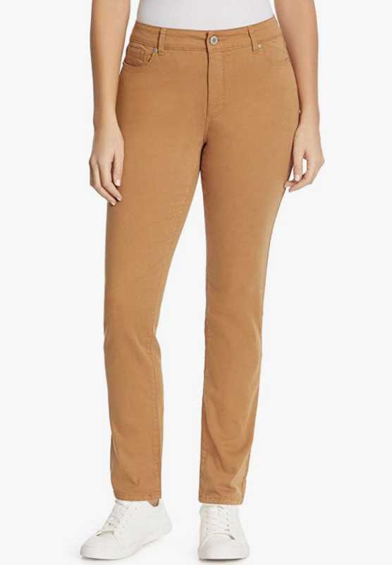 lot 51645 image: PANTS- WOMENS Size 14. BANDOLINO DELUXE AMY STRAIGHT LEG. TOBACCO BROWN msrp $49