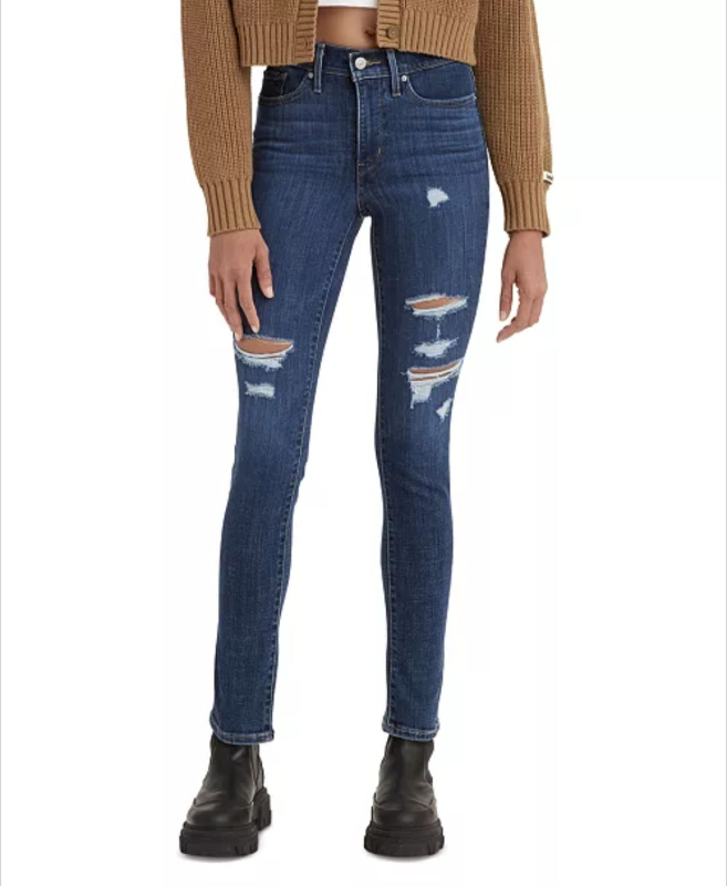 lot 52435 image: JEANS - LEVIs 311 SHAPING SKINNY W 30 L30. LAPIS BREAKDOWN $69msrp