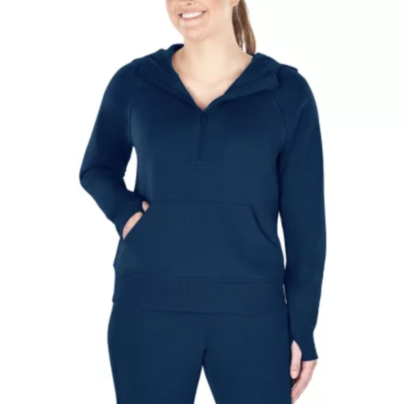 lot 52517 image: LADIES- L HOODIE Half Zip. Lu Blue