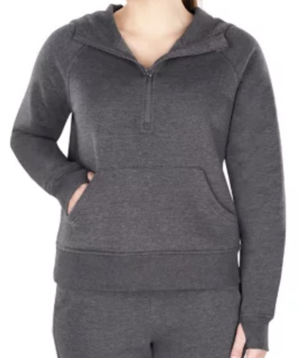 lot 52519 image: HOODIE- MM LADIES S. RIBBED HALF ZIP.GREY