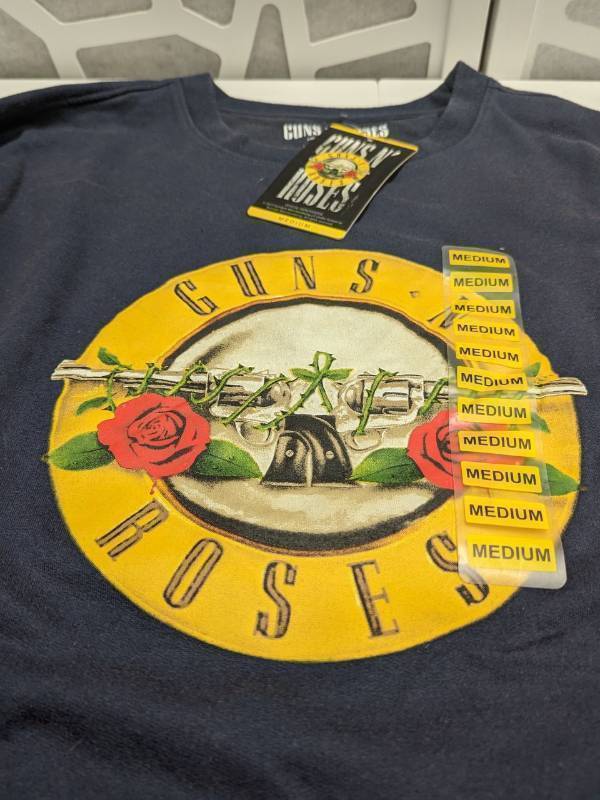 lot 52586 image: ADULT- M Sweatshirt. Guns n Roses Band Fleece Crew. Blue