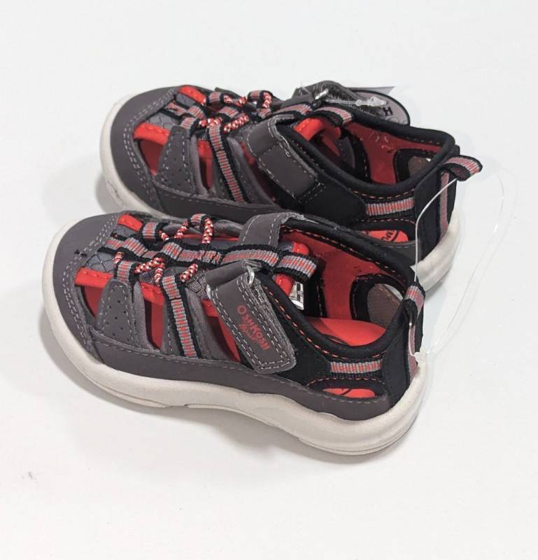 lot 9012 image: BABY- TODDLER Size 5 Sandals.. Osh Kosh BGosh. Zinger Red & Black