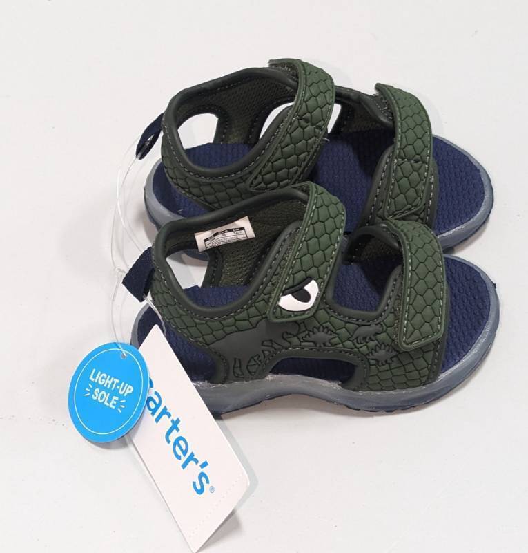 lot 9013 image: BABY- TODDLER Size 5 Sandals. Carters. Olive