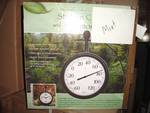 Springfield Dual Sided Outdoor Thermometer and Clock with Wall Bracket