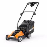 WORX 14-Inch 24-Volt Cordless Lawn Mower with Easy-Start Feature, Removable Battery, and Grass Collection Bag  WG775