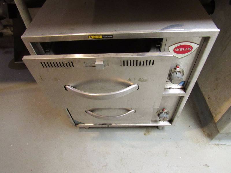 lot 1615 image: Wells 2 Drawer Under Counter ChipBun Warmer