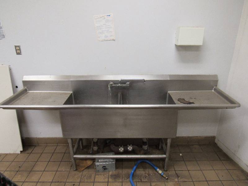 lot 1647 image: (2) Compartment Fully Stainless Commercial Sink