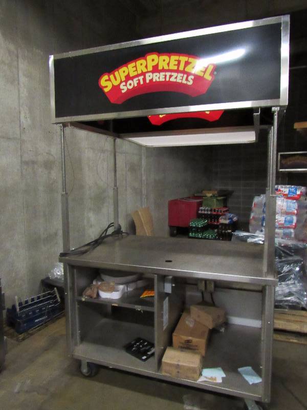 lot 1330 image: Custom Built C.Nelson Manufacturing Stainless Food ServiceVending Cart