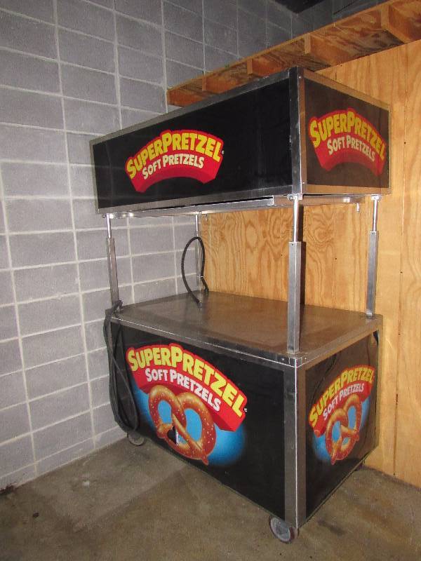 lot 1331 image: Custom Built C.Nelson Manufacturing Stainless Food ServiceVending Cart