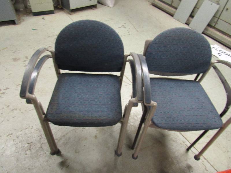 lot 1831 image: Lot Of Mixed Metal Framed Chairs With Various Styles