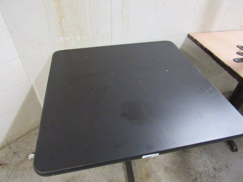 lot 1812 image: Lot Of (3) 36 Square Table With Laminated Composite Wood Top