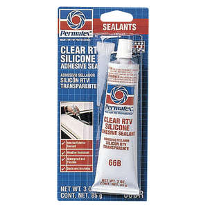 lot 753 image: 2pk Permatex 80050 #66 CLEAR SILICONE ADHESIVE 3 OZ TUBE