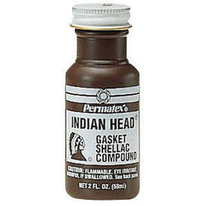 lot 784 image: 2pk Permatex 20539 Indian Head Gasket Shellac Compound 2 Oz.