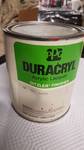 Can of Red PPG Duracryl Red paint
