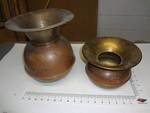 2 Large Brass Pots Pony Express and Union Pacific