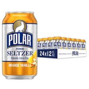 lot 5322 image: 23 Pack Orange Vanilla Polar 100%Natural Seltzer 12FL oz
