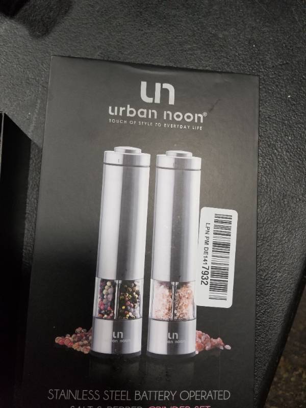 Stainless Steel Battery Operated Salt or Pepper Grinder by Urban Noon