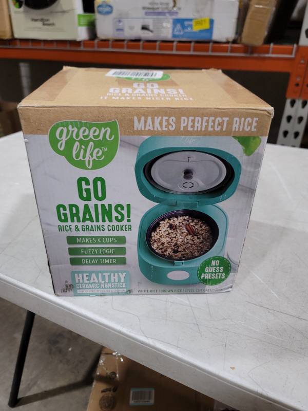 GreenLife Healthy Ceramic Nonstick Go Grains, 4-cup Rice and